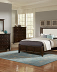 Bonanza - Linen Upholstered Bed With Mansion Footboard