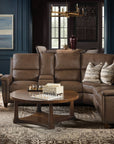MS - Julian Six-Piece Power Reclining Sectional - Dark Brown