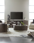 Melange - Storia Round End Table - Dark Gray