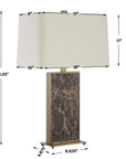 Lafferty - Marble Table Lamp - Dark Brown