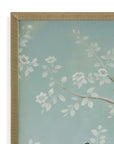 Birds And Flowers II Framed Print - Light Blue