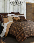 Rustic Star - Twin Star Ranch Reversible Quilt Set Set of 2 - Brown / Tan