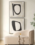 Characters - Abstract Art (Set of 2) - Black / Beige