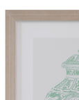 Mint Vases II Framed Print - Green / Beige