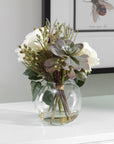 Belmonte - Floral Bouquet & Vase - Green