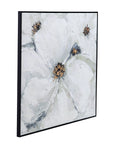 Dogwood Canvas Art - Pearl Silver