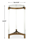 Pereira - Round Acrylic Accent Table - Bronze
