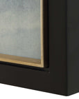Landslide - Framed Abstract Print - Black / Brass / Gold / Gray / Orange / White / Yellow