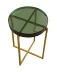 Marilee - Accent Table - Rich Green / Sleek Brushed Gold