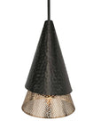 Apollo - 1 Light Mini Pendant - Black / Gold
