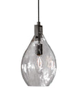 Campester - 1 Light Watered Glass Mini Pendant - Silver