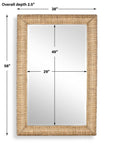 Twisted Seagrass - Large Mirror - Woodtone