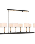 Franconia - 8 Light Pendant - Black / White