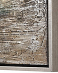 Desert Rain - Hand Painted Abstract Art - Gray