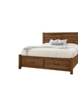Cool Rustic - Plank Bed With Storage Footboard