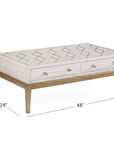 Perrine - Rectangle Cocktail Table - White / Gold