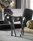 Hello Friend - Horse Sculpture - Black