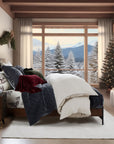 White Pine - King Reversible Quilt Set (Set of 3) - White