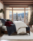 White Pine - King Reversible Quilt Set Set of 3 - White