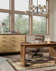 Melange - Zurich Accent Drawer Chest - Beige / Medium Walnut