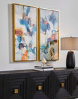 Casual Moments - Framed Abstract Art (Set of 2) - Blue