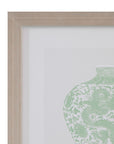 Mint Vases IV Framed Print - Green / Beige