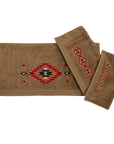Del Sol - Embroidered Towel Set Set of 3 , 2 Per Carton - Mocha