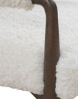 Austell - Shearling Dining Chair - Brown / White