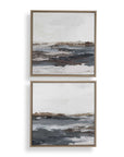 Bring Me In - Framed Landscape Painting (Set of 2) - Blue / Brown / Pink / Purple / White