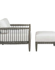 Borneo - Cushion Outdoor Ottoman - White