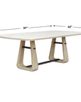 Circa - Concrete Outdoor Dining Table - White / Woodtone