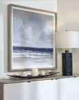 Distant Land - Framed Print - Blue