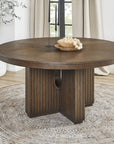 Athens - Round Dining Table - Chocolate Brown