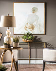 Gold Highlights - Feminine Art - Light Gray