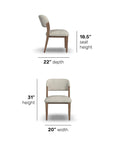 Lyra - Upholstered Barrel Chairs Set of 2 - Pearl Silver