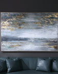 Dawn To Dusk - Hand Painted Art - Blue