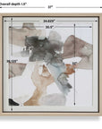 Cohesion - Framed Abstract Print - Black / Blue / Gray / Orange