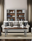 Patterson - Fabric Loveseat, Nailhead Trim