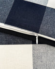 Camille - King Buffalo Check Comforter Set Set of 3 - Navy