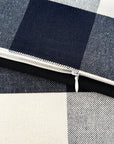 Camille - Queen Buffalo Check Comforter Set Set of 3 - Navy