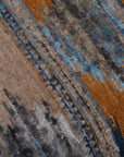 Lainey - Upholstered Ikat Armchair - Blue / Brown / Orange