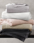 Stonewashed Cotton Waffle Weave - Twin Coverlet - Slate
