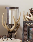 Antler - Hurricane Candle Holder 2 Per Carton - Tan / Brown