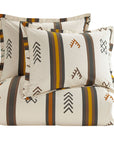 Toluca Canvas - King Duvet Cover Set Set of 3 - Multi Color