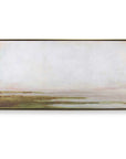 Hazy Lake - Framed Landscape Art - Gold / Gray / Green / Light Blue