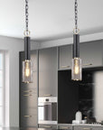 Jarsdel - 1 Light Industrial Mini Pendant - Black