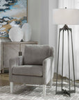 Adrian - Modern Floor Lamp - Silver