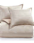 Sydney - Queen Jacquard Duvet Cover Set Set of 3 - Champagne
