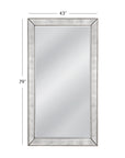 Beaded - Floor Mirror 79" - Silver
