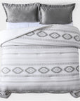 Free Spirit - Twin Comforter Set (Set of 3) - Gray / White